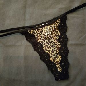 Rampage Leopard & Lace Thong